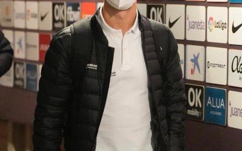 Guevara, a su llegada al estadio del Mallorca.