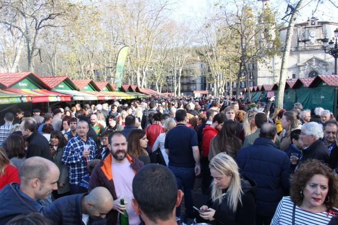 Imagen de la feria de Santo Tomás de 2019, la última que se ha celebrado en Bilbao