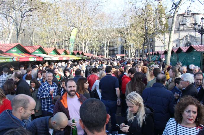 Imagen de la feria de Santo Tomás de 2019, la última que se ha celebrado en Bilbao