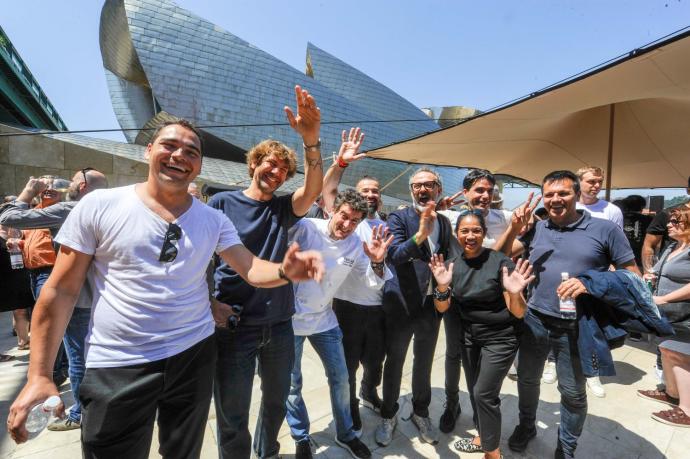 Hamaiketako de despedida en las terrazas del Guggenheim durante los premios 50 Best en 2018