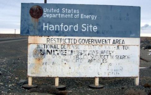 Entrada al recinto de la central de Hanford
