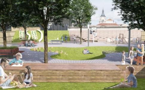 Recreación del aspecto de la futura plaza Etxauri.