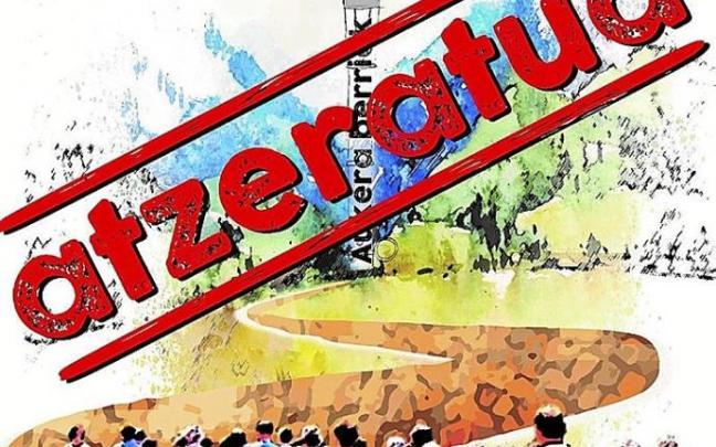 Cartel que anuncia la suspensión del concierto de txistu. Foto: N.G. Cartel que anuncia la suspensión del concierto de txistu. Foto: N.G.
