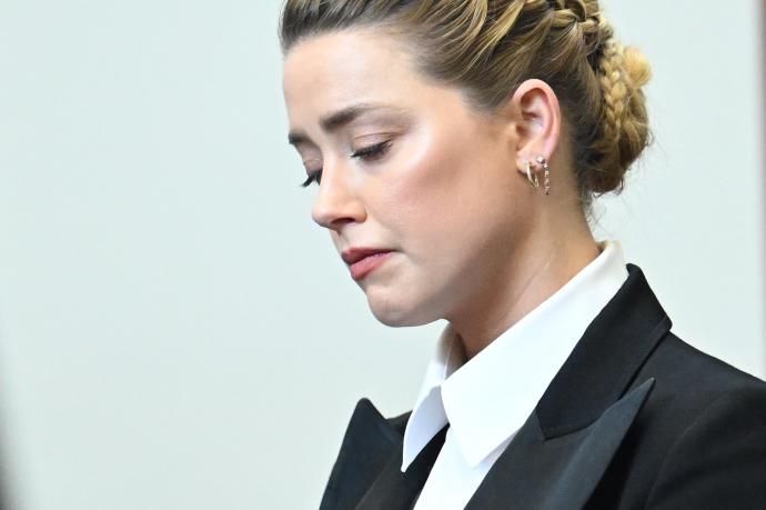 Amber Heard durante la última sesión del juicio.