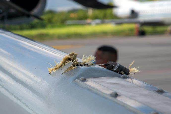 Los disparos eran visibles en el helicóptero del presidente de Colombia
