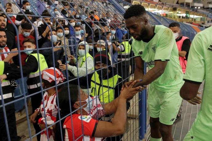 La familia de Williams, presente en las gradas del estadio Rey Fahd, vibró la victoria del Athletic, que llevó la firma de Nico.