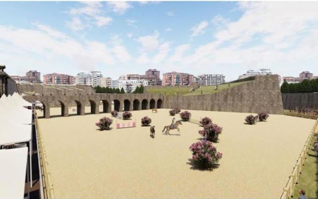 Recreación del evento de hípica en la ciudadela