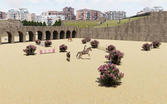 Recreación del aspecto que presentará el escenario para el concurso ecuestre.