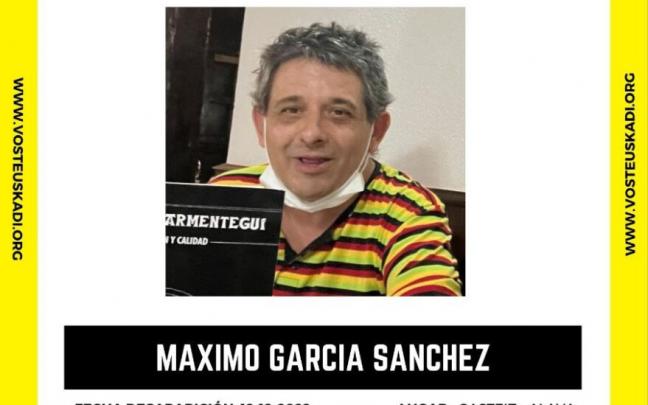 Cartel difundido con la descripción de Máximo García Cartel difundido con la descripción de Máximo García