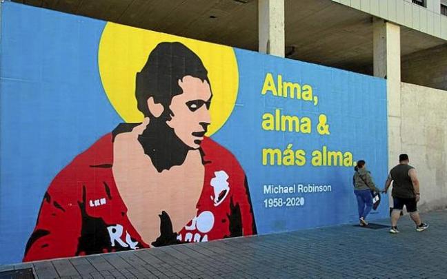 Mural de LKN en homenaje a Robinson en una calle de Pamplona. Mural de LKN en homenaje a Robinson en una calle de Pamplona.
