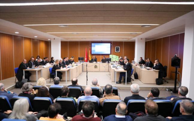 Interior de la sala en la que se ha desarrollado el macrojuicio a los controladores aéreos.