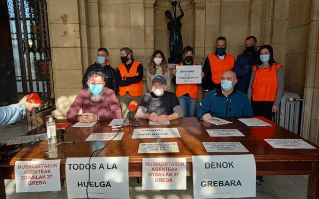 Anuncio de la huelga de los agentes de Movilidad de Donostia prevista para este domingo