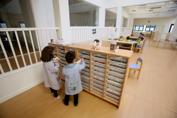 Alumnos en una ikastola