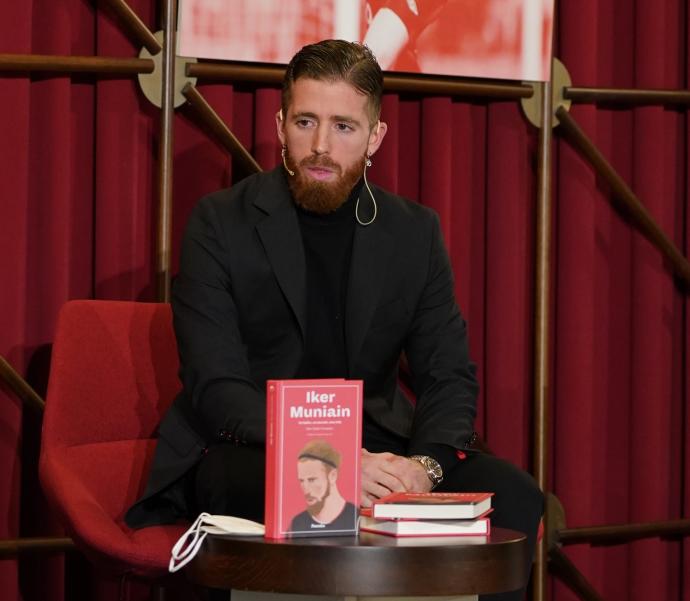 Iker Muniain, en la presentación de su libro.