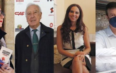 Alicia Rueda, Boni García, Miren Agur Meabe y Fernando Querejeta, Ilustres de Bilbao 2021 Alicia Rueda, Boni García, Miren Agur Meabe y Fernando Querejeta, Ilustres de Bilbao 2021