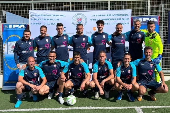 El equipo de Fútbol 7 de la Policía Municipal de Pamplona.