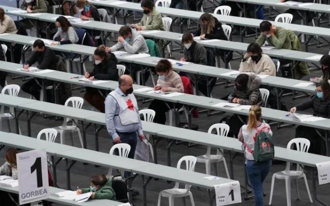 Imagen del pasado mes de febrero correspondiente a unas pruebas de acceso en el BEC de Barakaldo. Imagen del pasado mes de febrero correspondiente a unas pruebas de acceso en el BEC de Barakaldo.