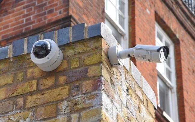Imagen de cámaras de videovigilancia. Imagen de cámaras de videovigilancia.