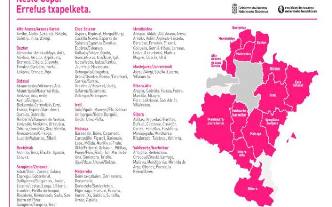 Mapa y listado de los participantes en el campeonato.