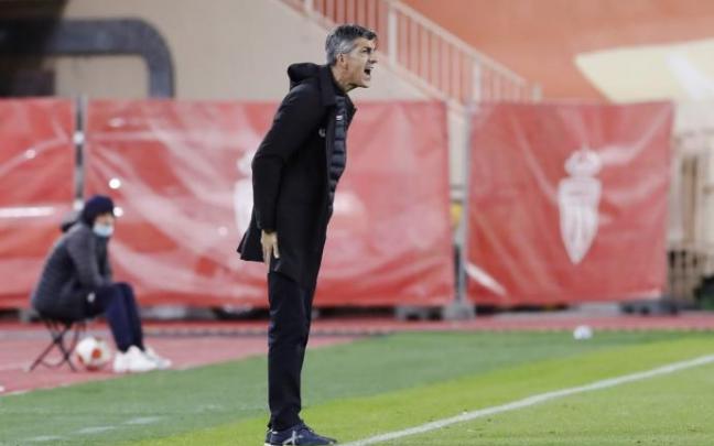 Imanol Alguacil, durante el partido en Mónaco. Imanol Alguacil, durante el partido en Mónaco.
