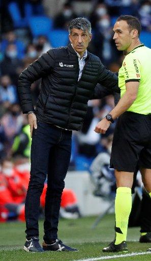 Imanol Alguacil, durante el partido de este sábado.