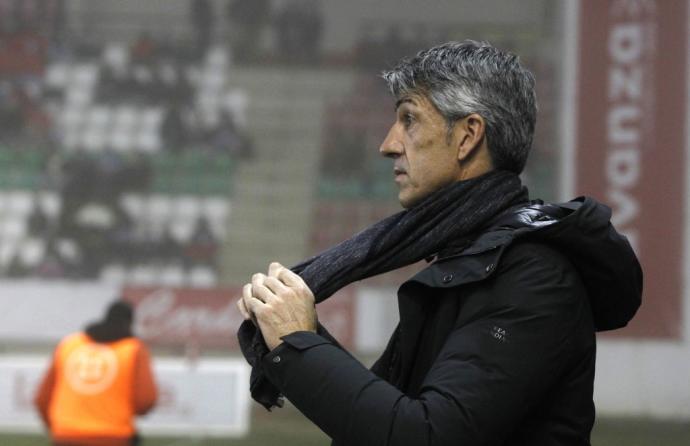 Imanol Alguacil, durante el partido de este miércoles en Zamora.