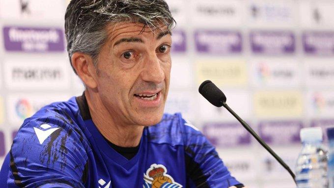 Imanol Alguacil, durante la rueda de prensa previa al partido ante el Zamora.