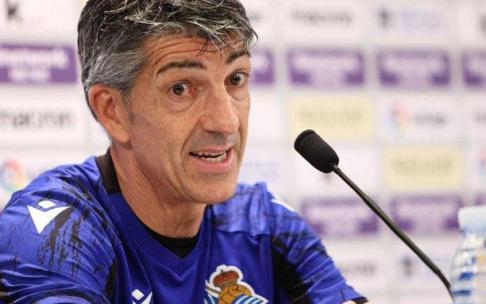 Imanol Alguacil, durante la rueda de prensa previa al partido ante el Zamora. Imanol Alguacil, durante la rueda de prensa previa al partido ante el Zamora.