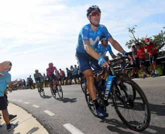 Imanol Erviti, en la 14ª etapa de La Vuelta 2021 entre Don Benito y Pico Villuercas. Foto: Movistar Team