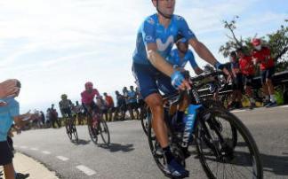 Imanol Erviti, en la 14ª etapa de La Vuelta 2021 entre Don Benito y Pico Villuercas. Foto: Movistar Team