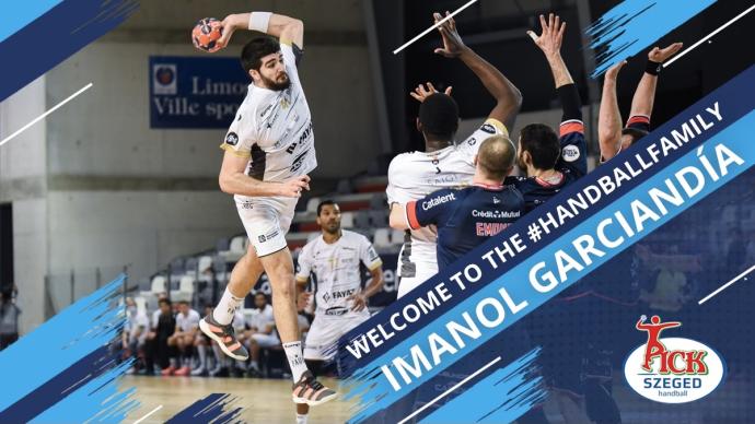 Anuncio del Pick Szeged sobre el fichaje de Imanol Garciandia.