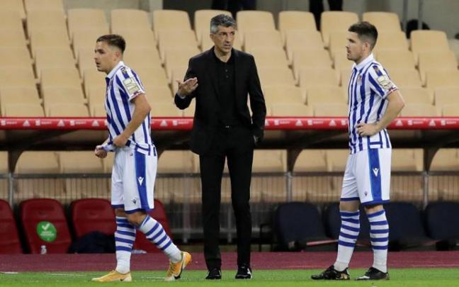 Imanol Alguacil no podrá contar para el partido de mañana con Zubeldia