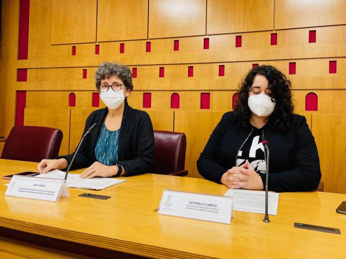 Oregi y Canto, este miércoles en la sala de prensa del Ayuntamiento.