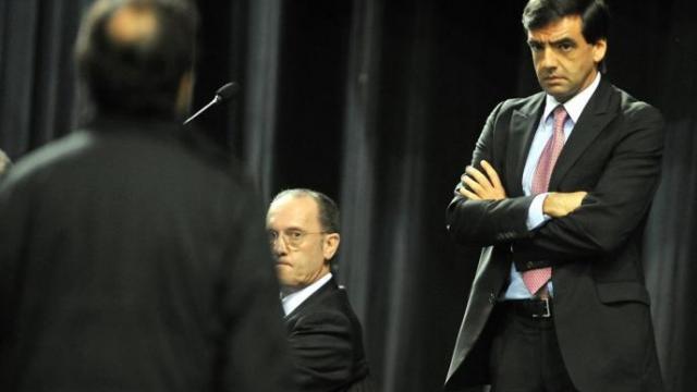 Iñaki Badiola, que se enfrenta a 66 años de cárcel por injurias, en una junta de accionistas de la Real