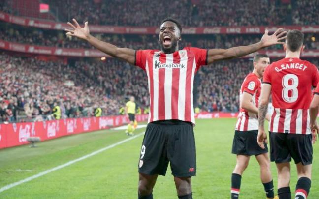 Iñaki Williams buscará en la semifinal de Copa del Athletic ante el Valencia romper el maleficio