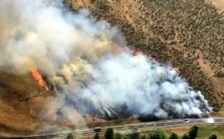 Imagen del devastador incendio.