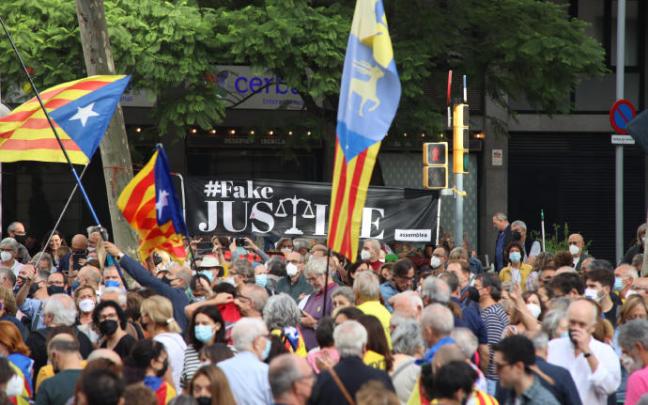 Imagen de archivo de una protesta por la detención de Puigdemont en Cerdeña.