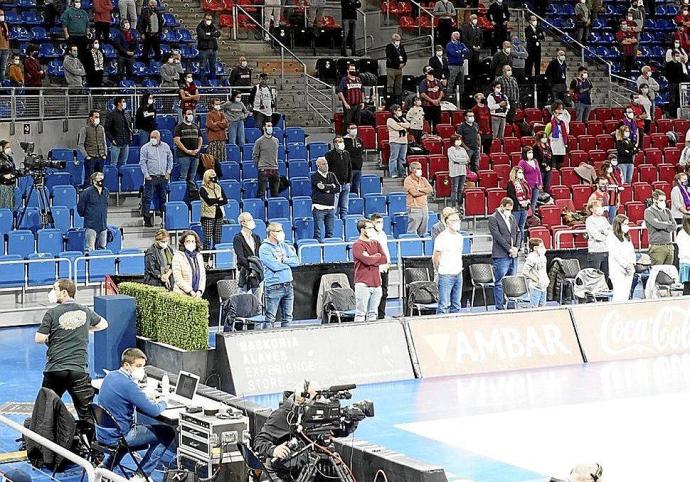 El límite de aforo y los partidos a puerta cerrada han hecho mella en las cuentas de la ACB. Foto: Iñigo Foronda