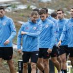 Iñigo Martínez, en un entrenamiento del Athletic