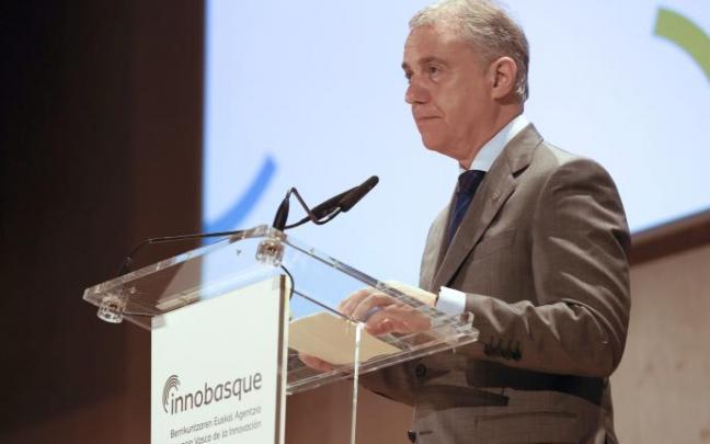 Iñigo Urkullu, durante su intervención en la Asamblea General de Innobasque. Iñigo Urkullu, durante su intervención en la Asamblea General de Innobasque.