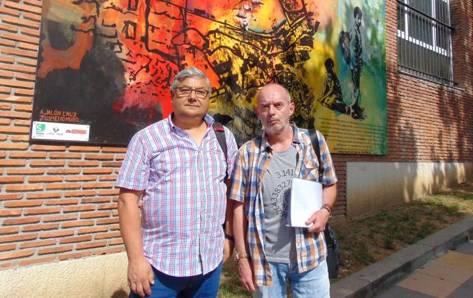 Juanjo Díez, Luis Alonso (ambos en la foto) y Jorge Luis Tejedor han hecho esta investigación sobre la Guerra Civil, que formará parte de un libro que verá la luz en 2023.