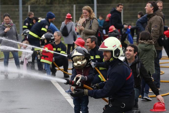 Visita de niños y niñas a las instalaciones de Garbera en 2019.