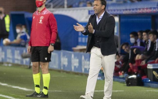 Javi Calleja en Mendizorroza.