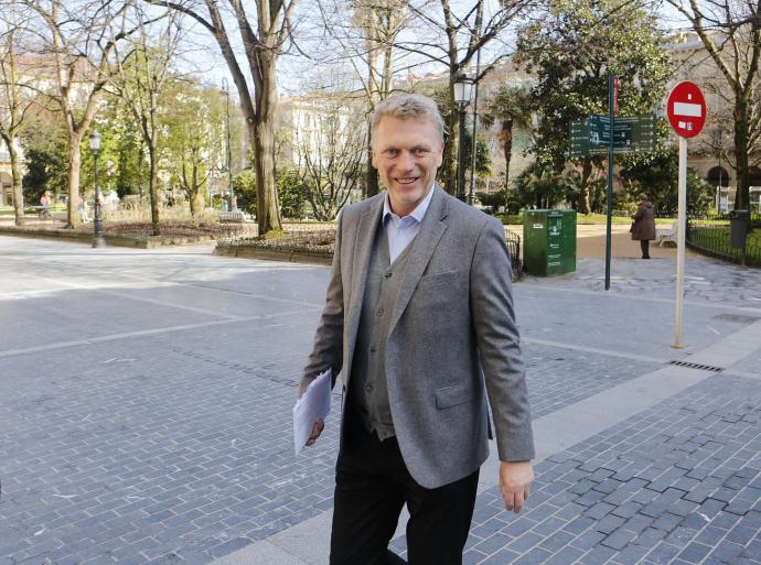 El exentrenador realista David Moyes, de visita en Donostia en 2016.