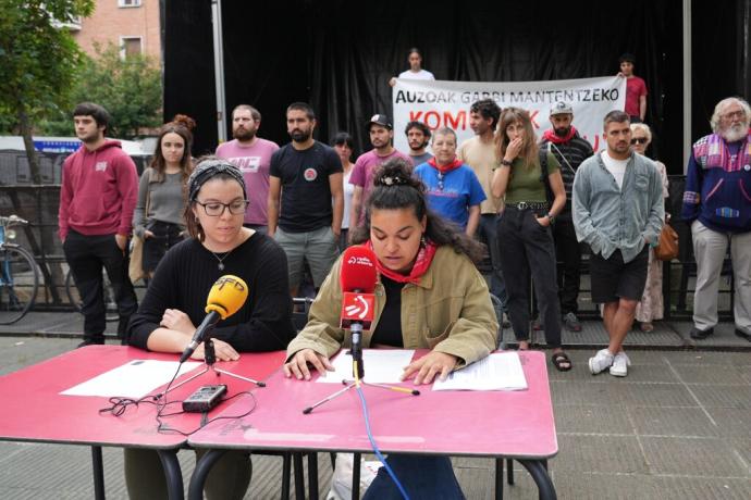 Rueda de prensa celebrada este viernes en Vitoria.