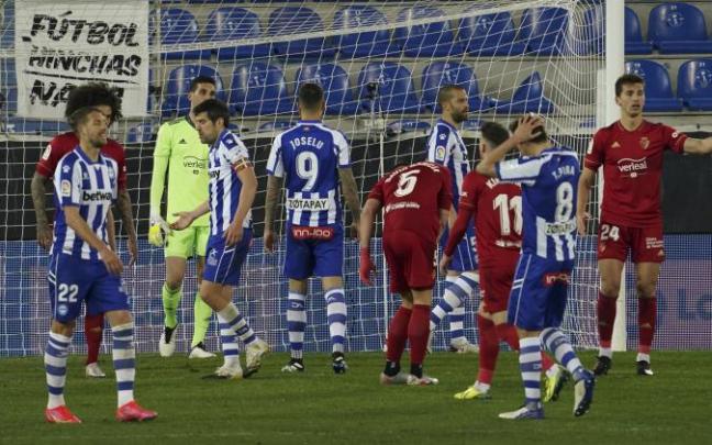 Partido Alavés - Osasuna, de Primera División de La Liga española jugado en febrero