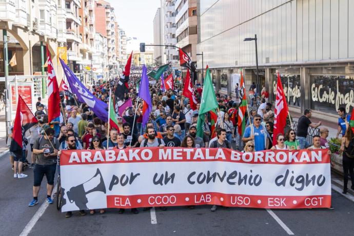 Manifestación de la primera jornada de huelga, el 18 de mayo.