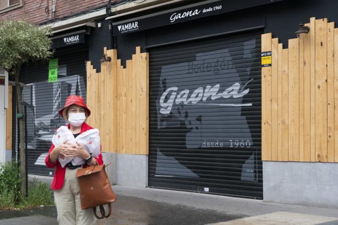 Fachada del Bodegón Gaona, en Zaramaga.