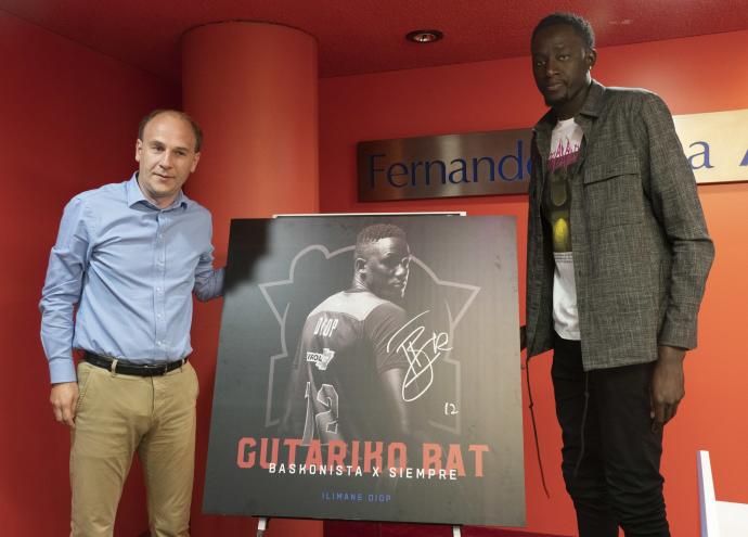 Ilimane Diop, durante su despedida como jugador del Baskonia