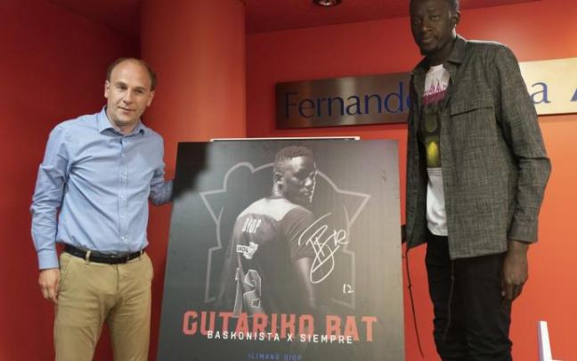 Ilimane Diop, durante su despedida como jugador del Baskonia